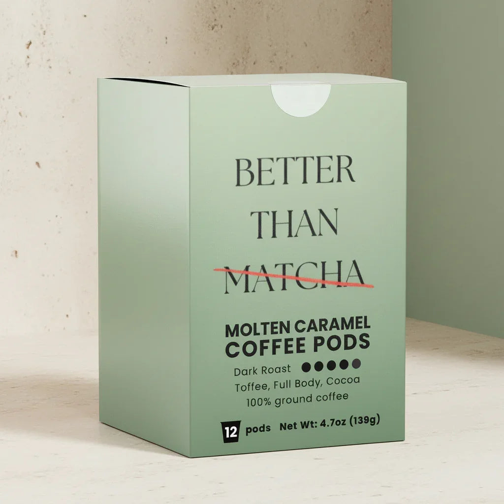 Molten Caramel Not Matcha Pods (Dark Roast Coffee)