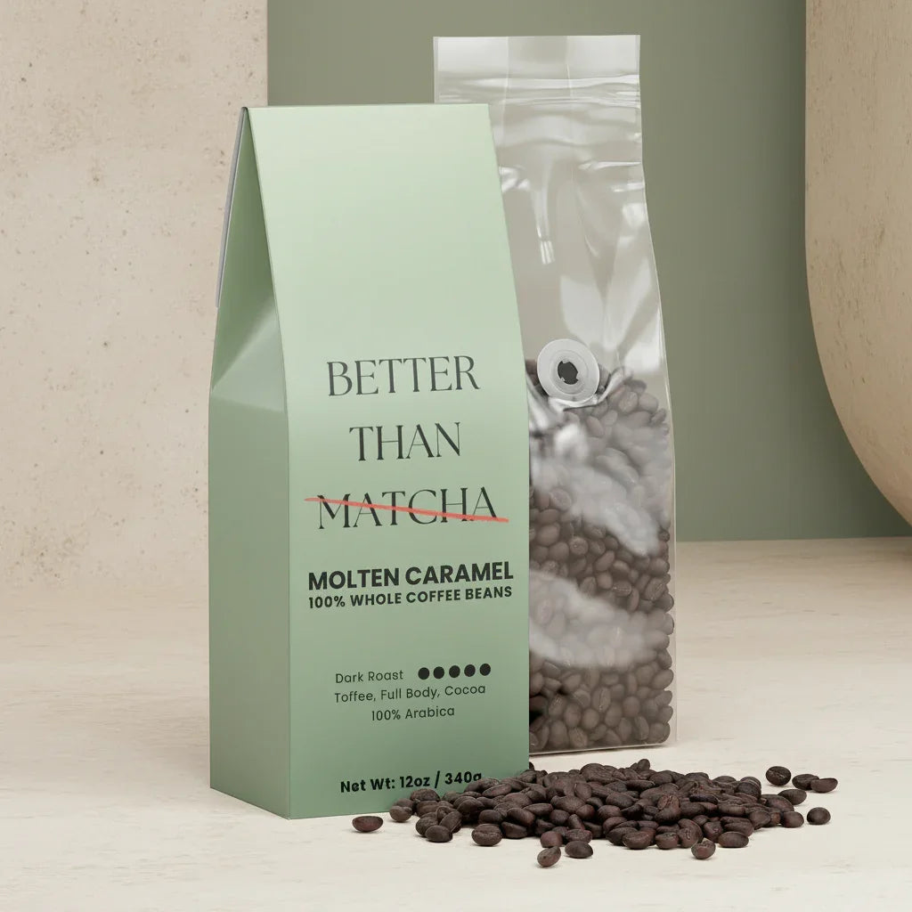 Molten Caramel Not Matcha (Dark Roast Coffee)